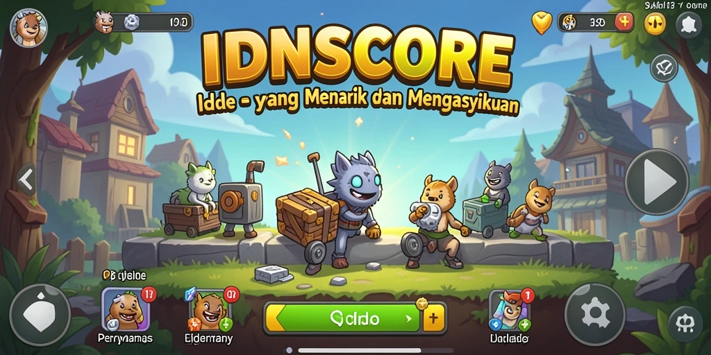 Tampilan gameplay IDNSCORE yang sederhana dan menarik.