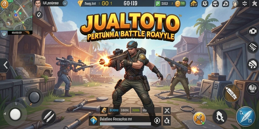 Gameplay seru dalam JUALTOTO dengan pertempuran intens antar pemain.