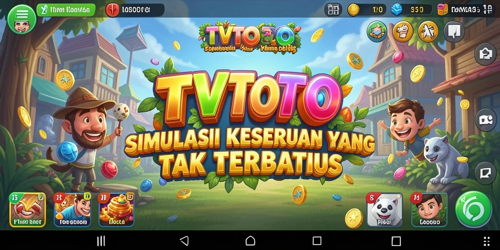Tampilan gameplay menarik dari TVTOTO yang menghadirkan simulasi kehidupan.